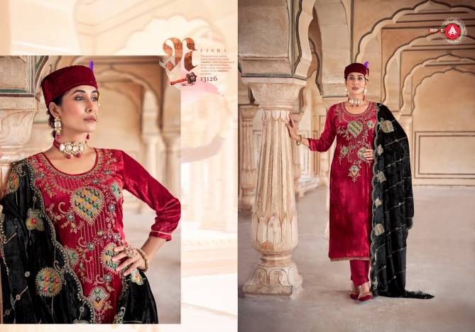 Veneshiaa By Triple Aaa Viscose Velvet Designer Salwar Suits Wholesale Online